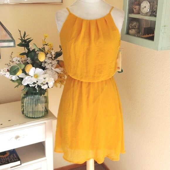 Tacera Bright Yellow Sundress - Picture 1 of 11